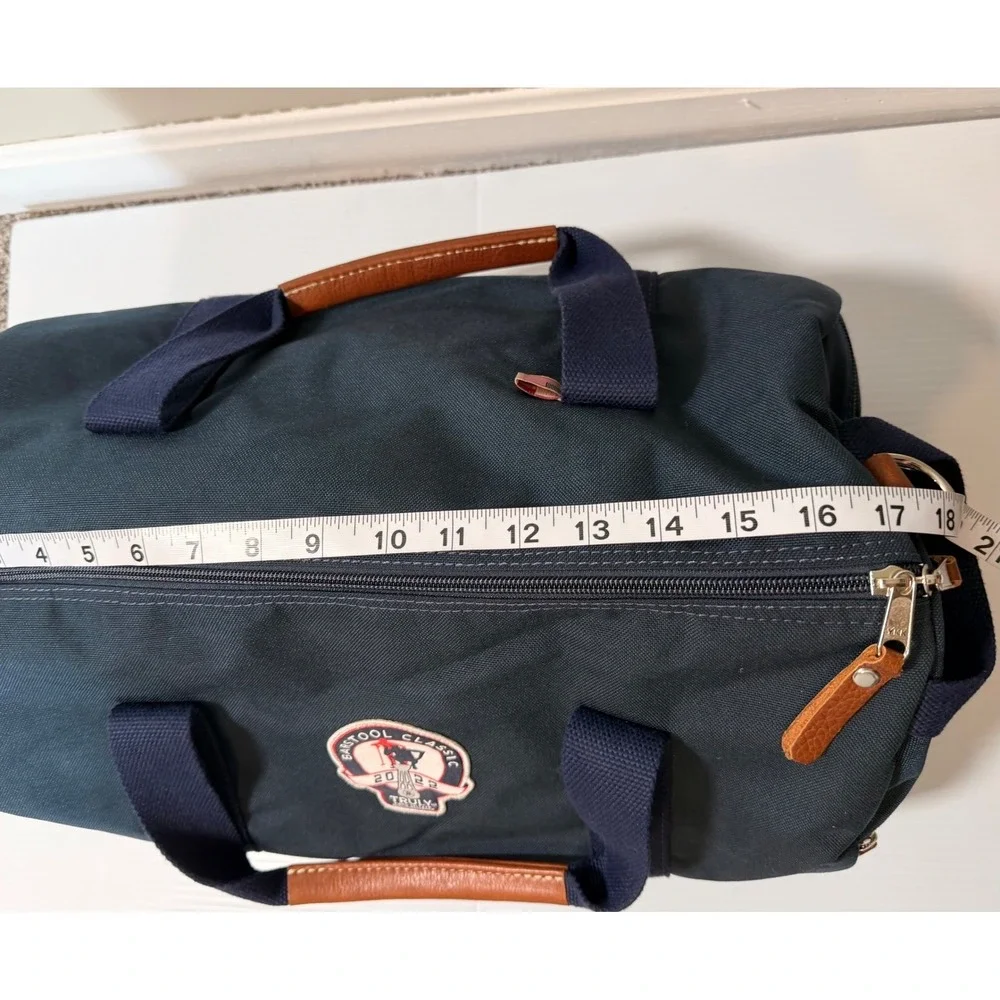 Peter Millar Barstool Classic 2022 Duffle Bag‎ Navy Canvas Leather Trim